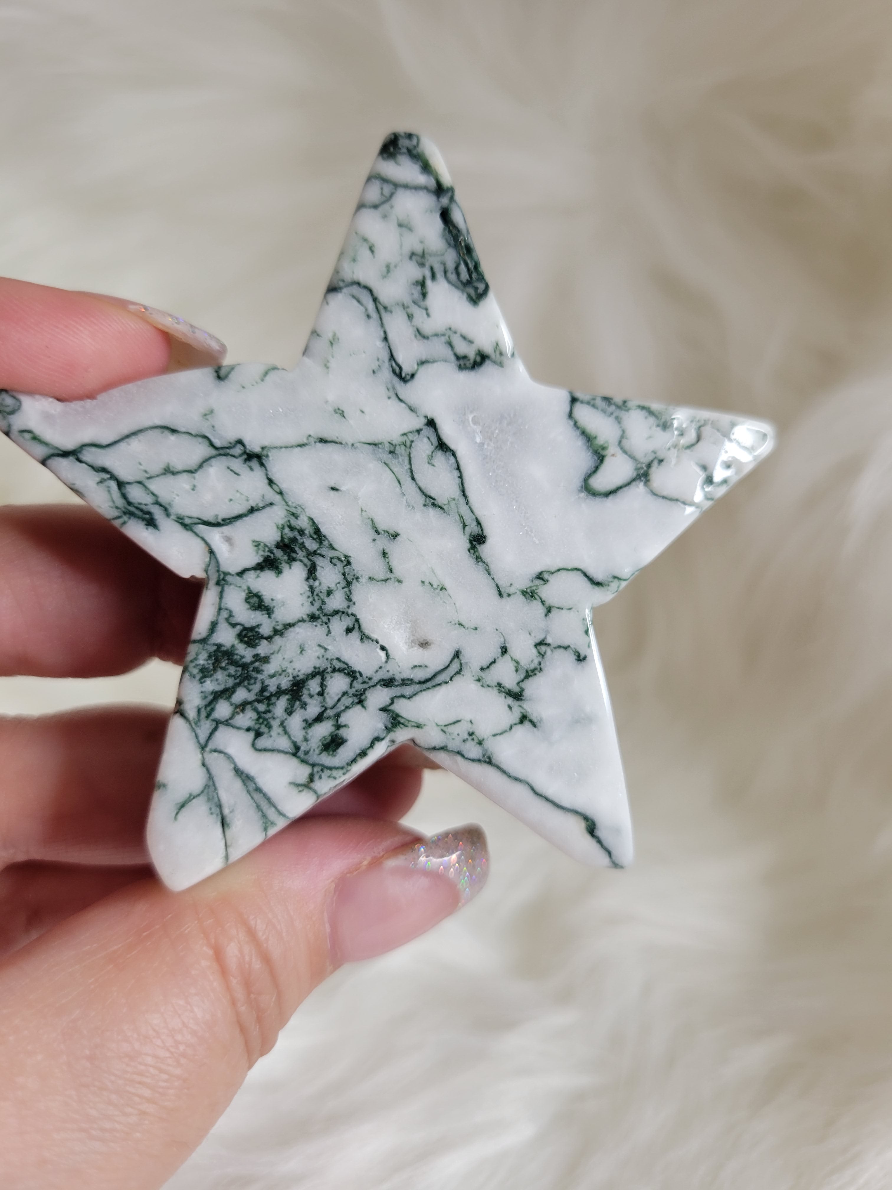 Moss Agate Star