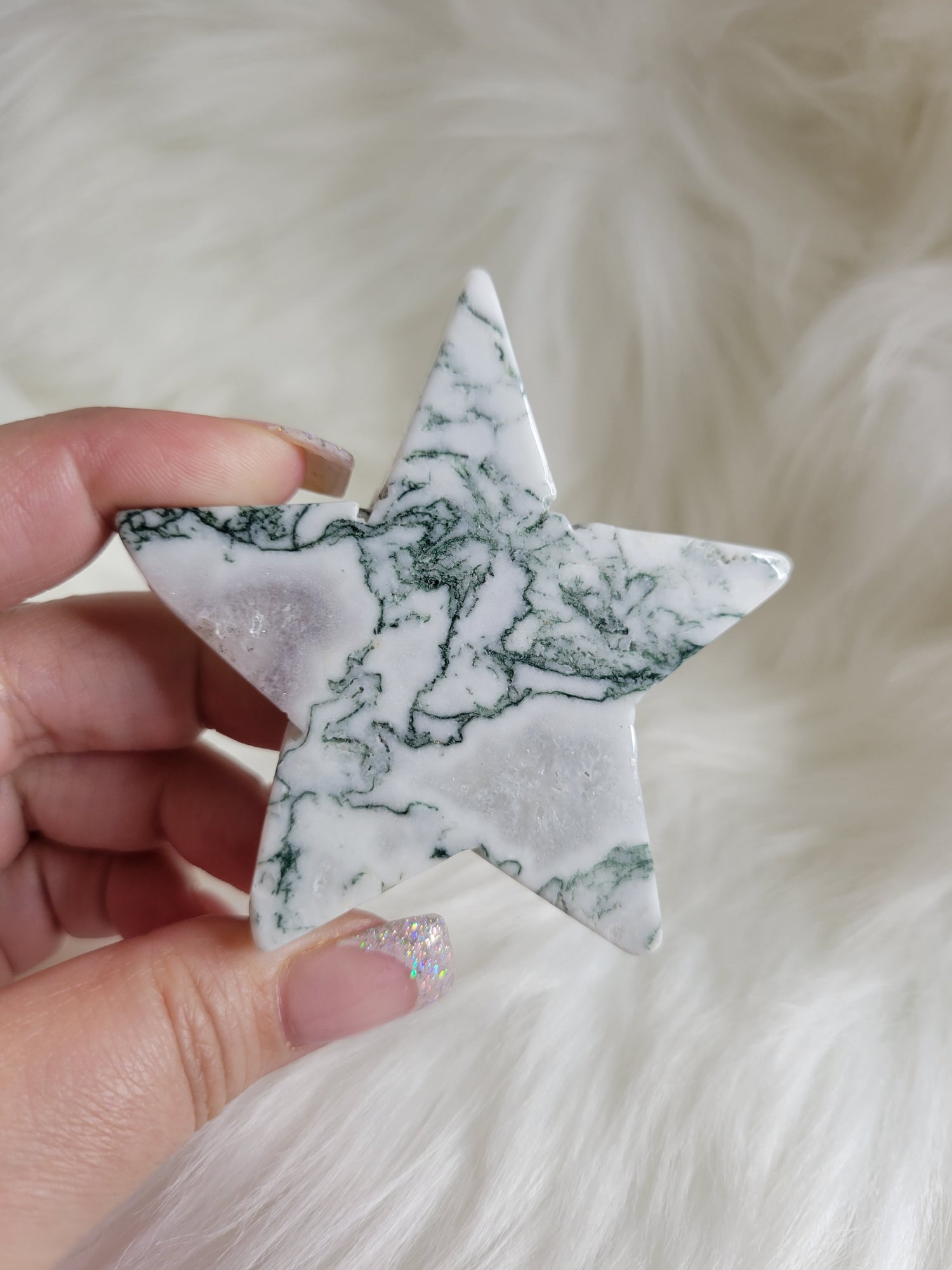 Moss Agate Star