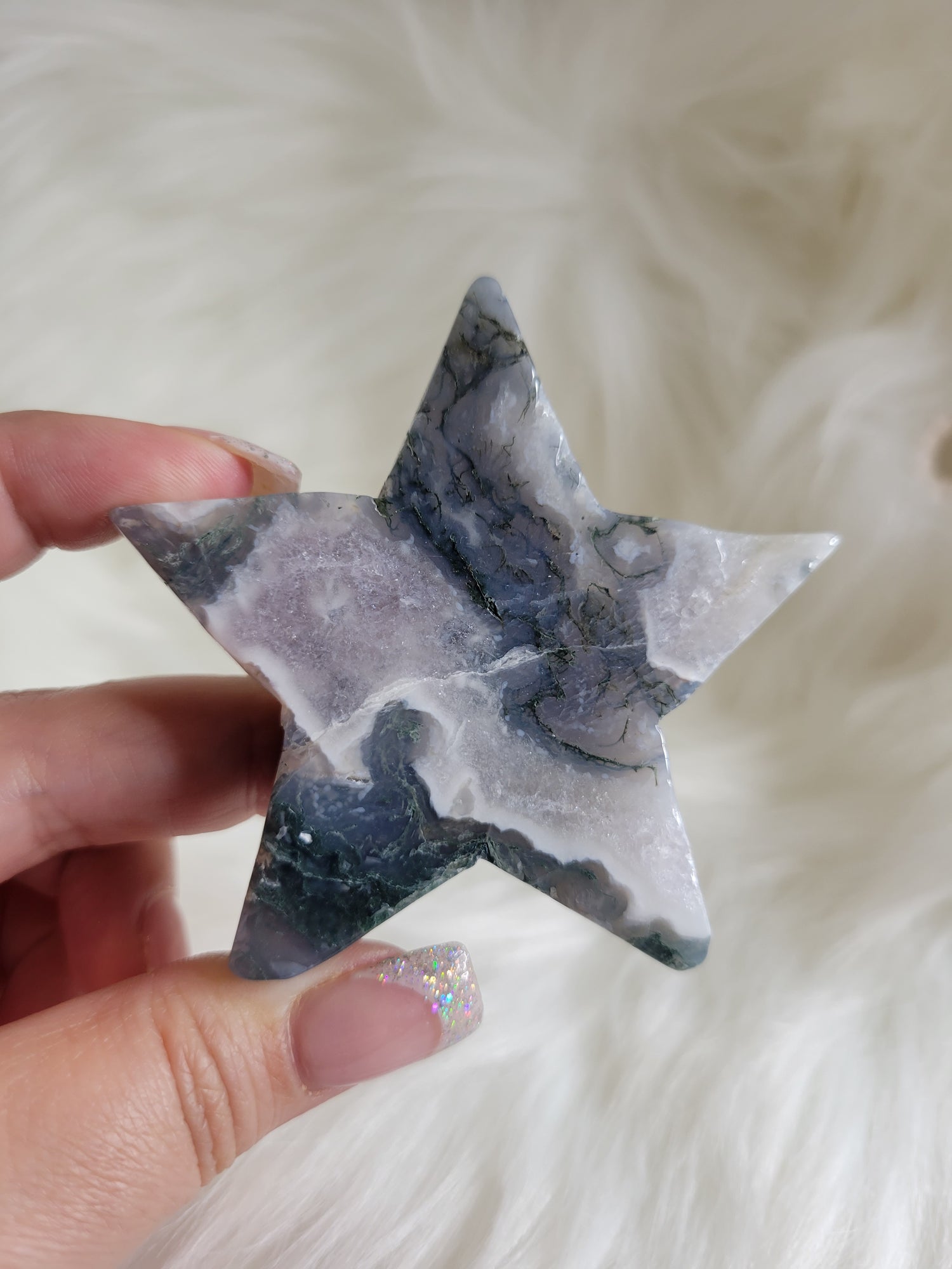 Moss Agate Star