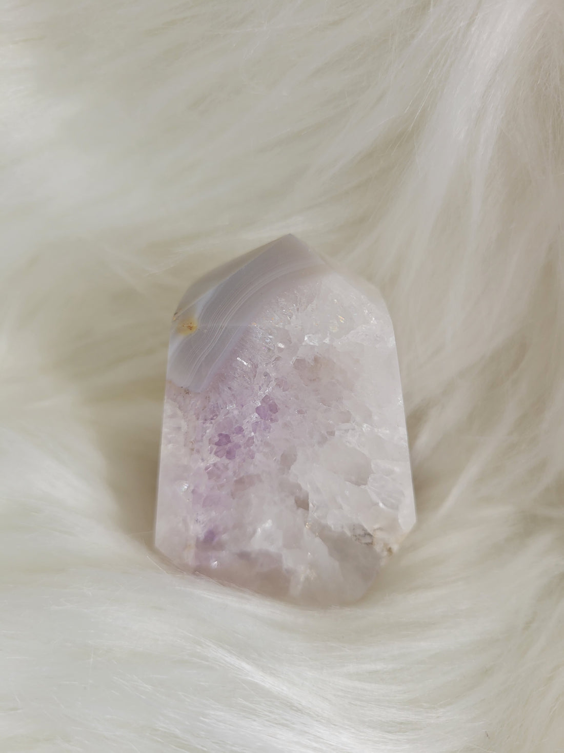 Pink Amythyst Flower Agate Tower