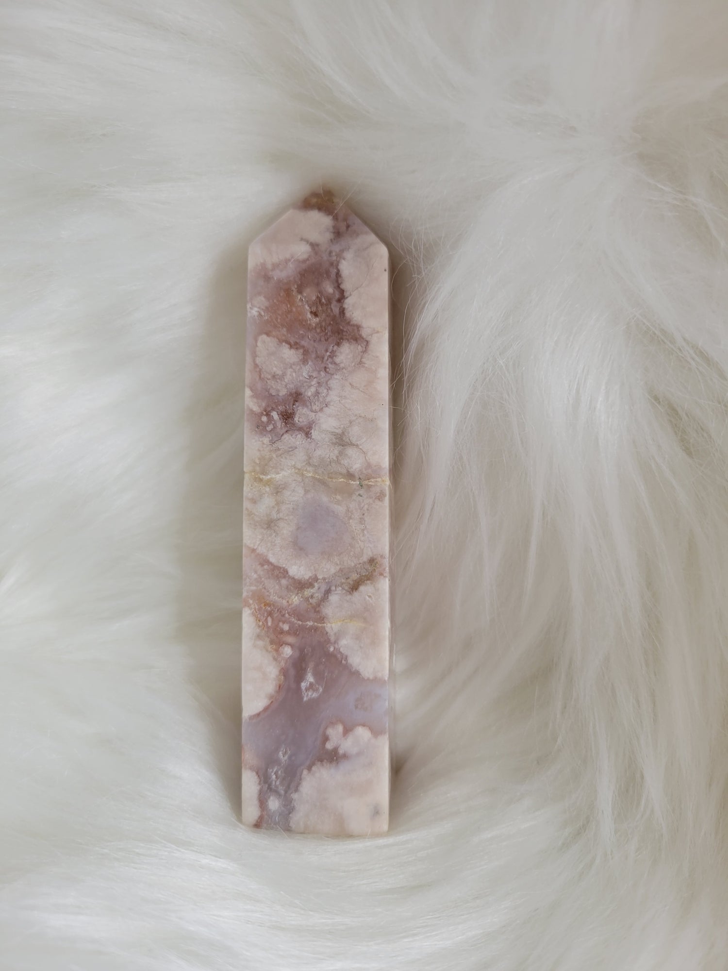 Pink Amythyst Flower Agate Tower