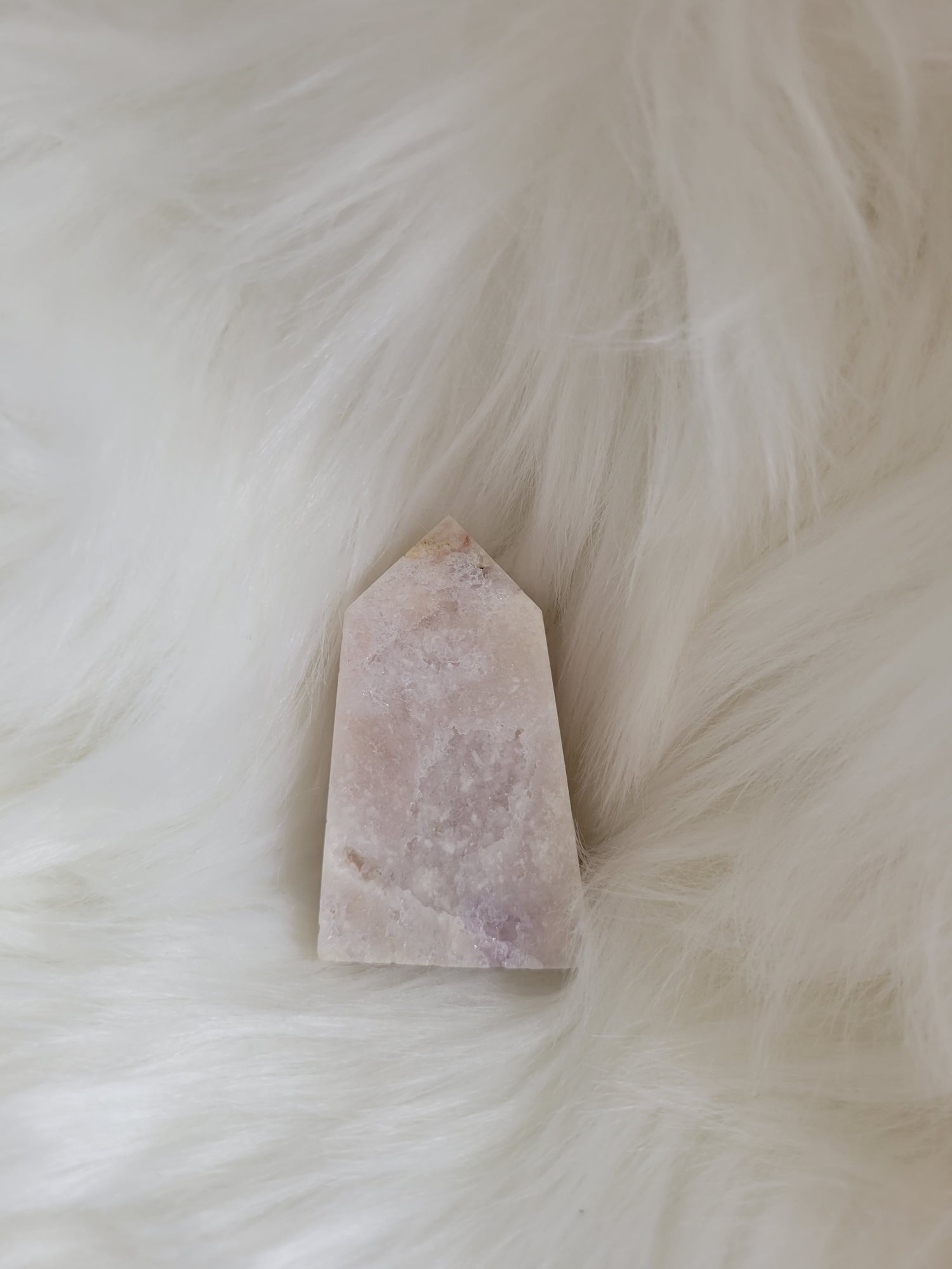 Pink Amythyst Flower Agate Tower