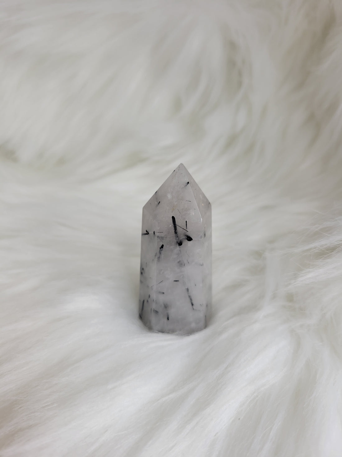 Rutilated Quartz Tower - Black