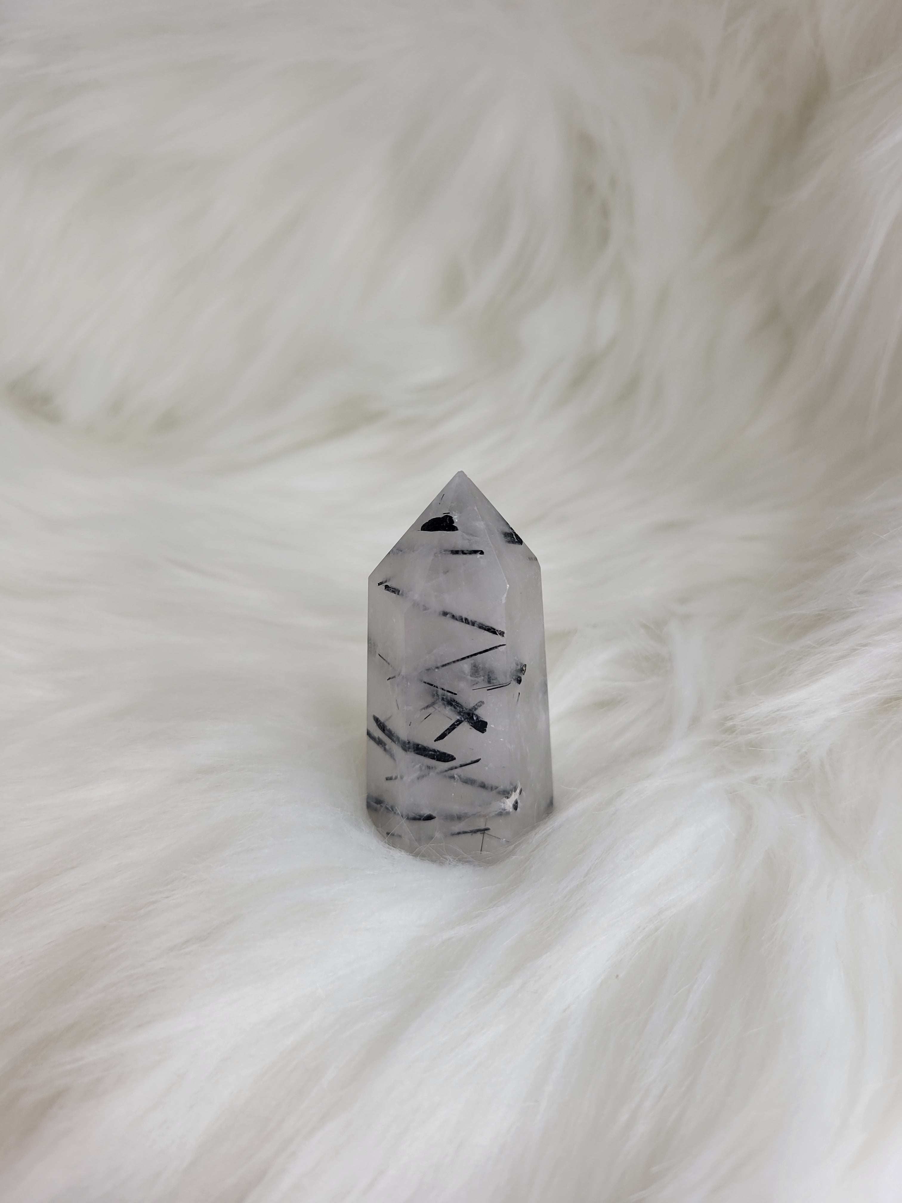 Rutilated Quartz Tower - Black