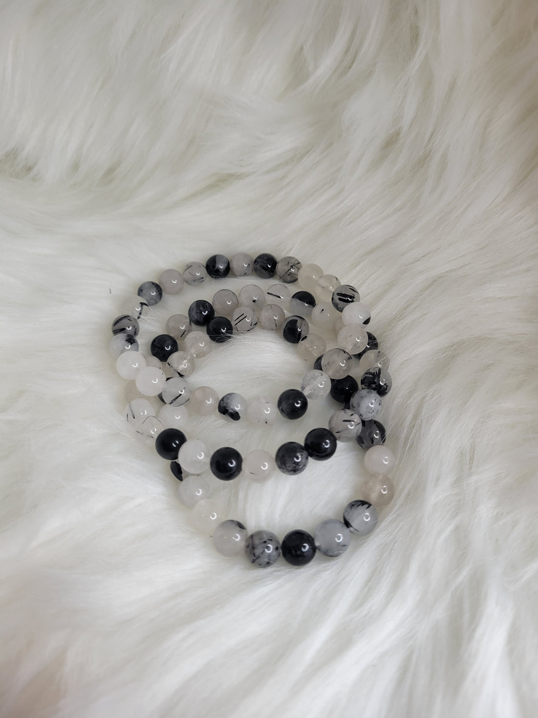 Rutilated Quartz Bracelet - Black