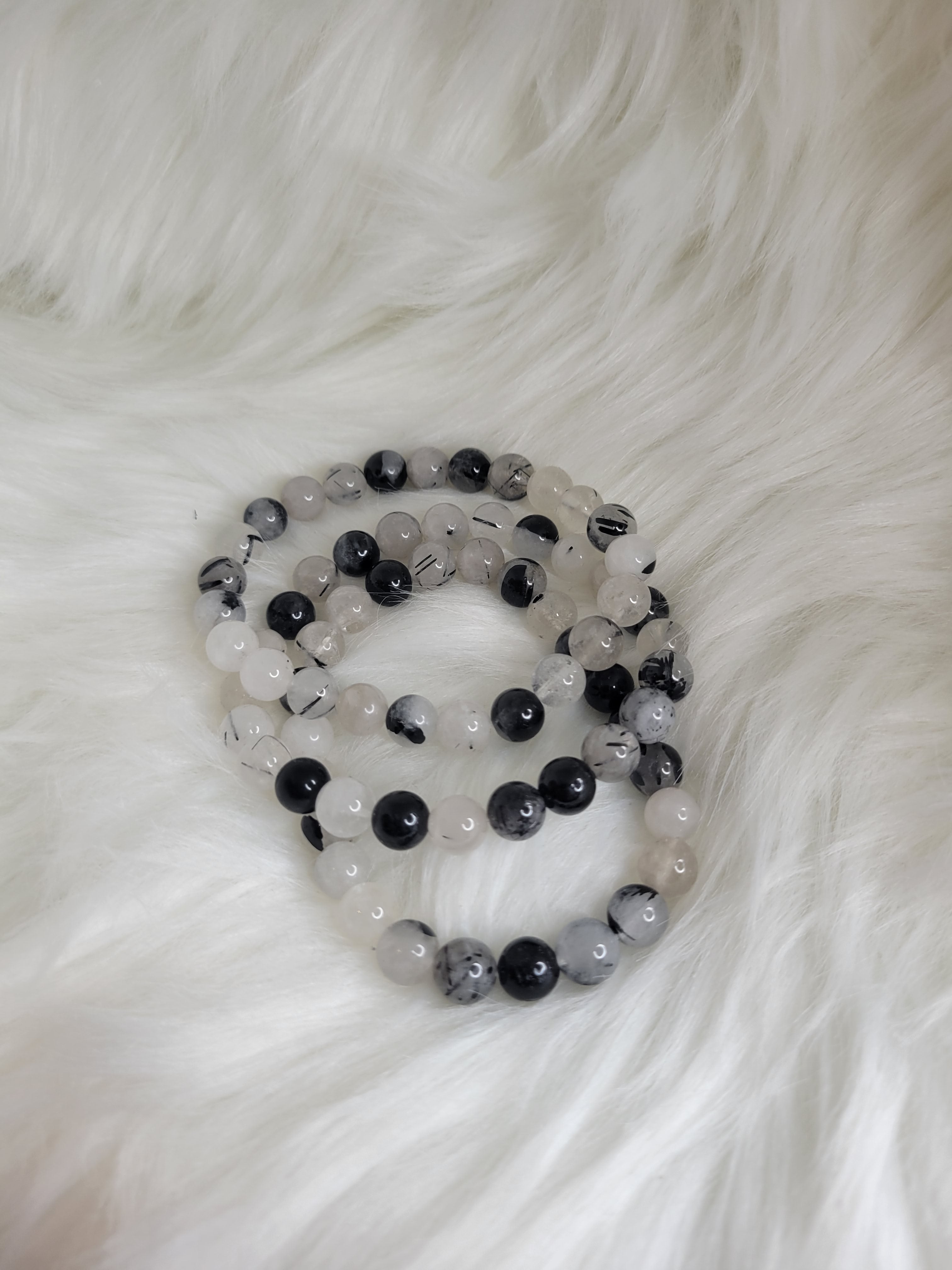 Rutilated Quartz Bracelet - Black