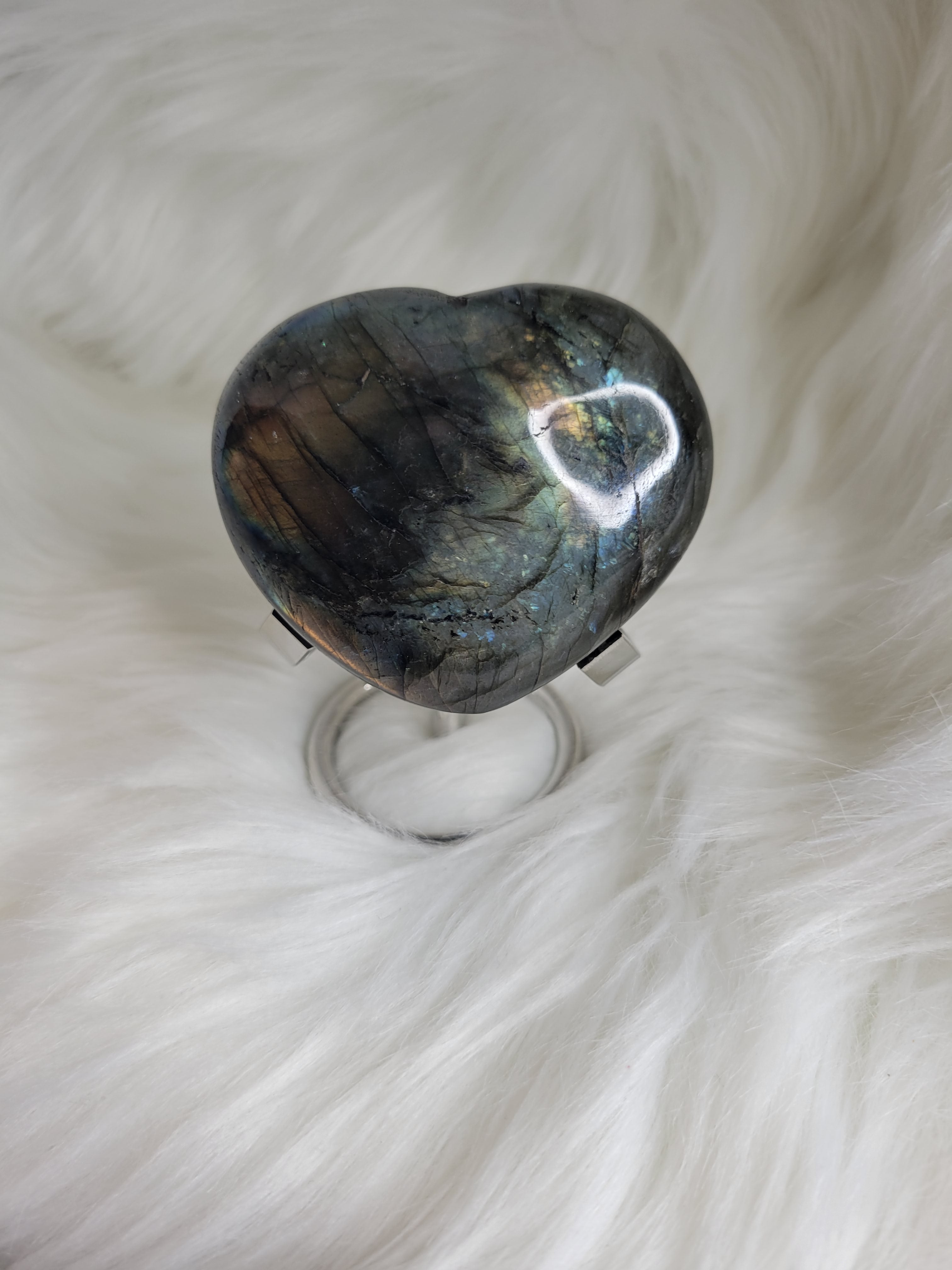 Labradorite Heart