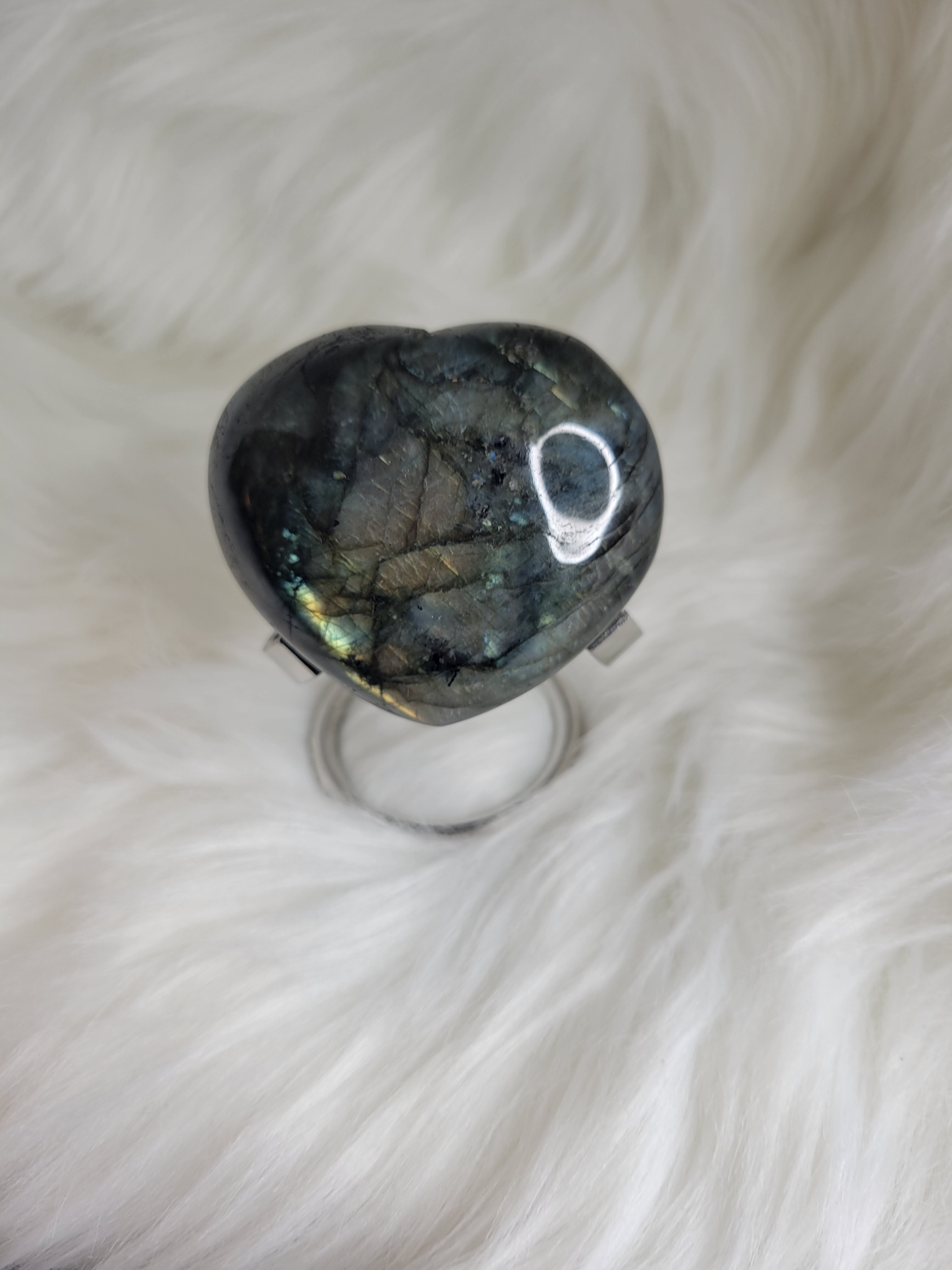 Labradorite Heart