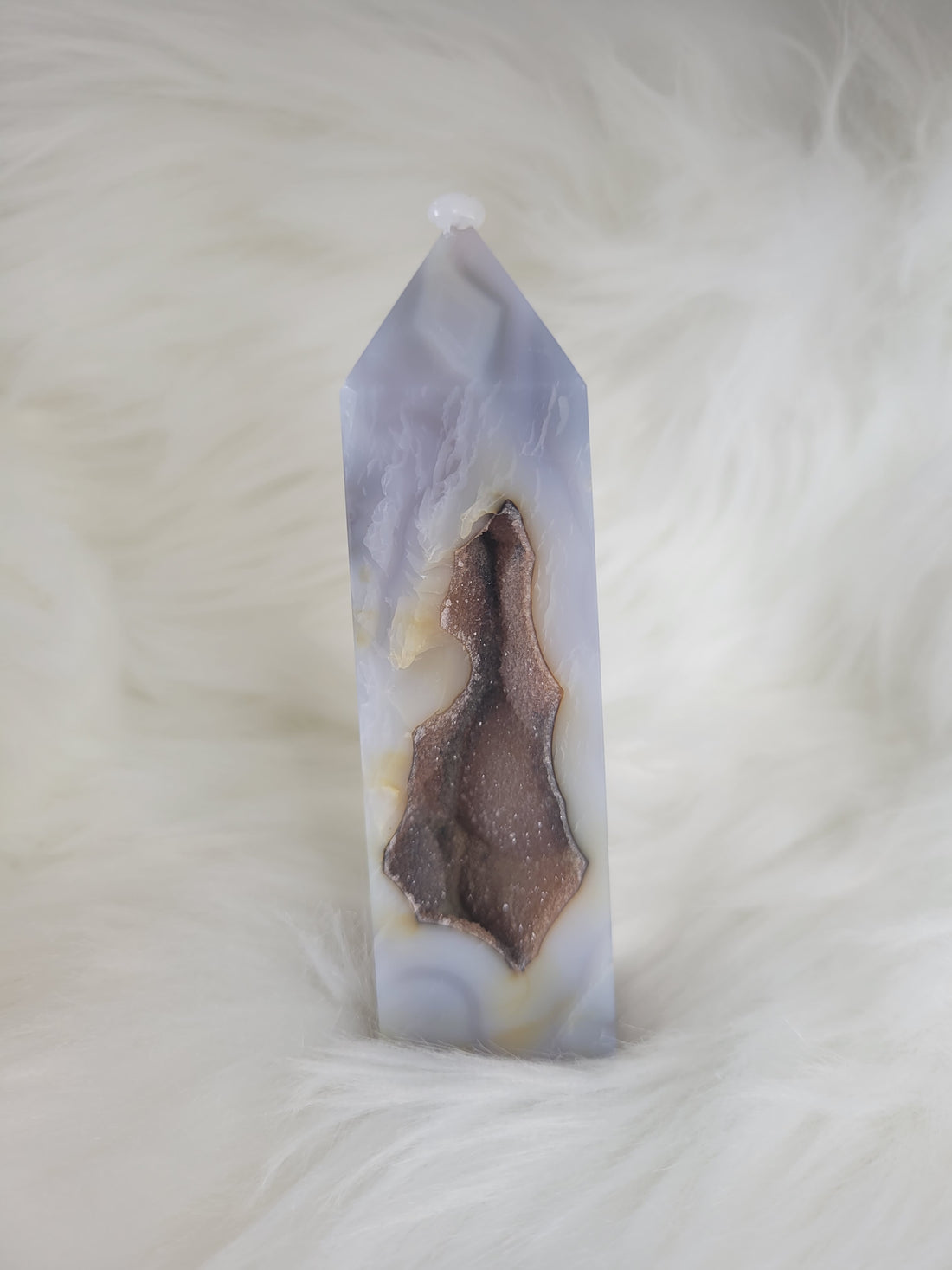 Flower Agate Tower - Black