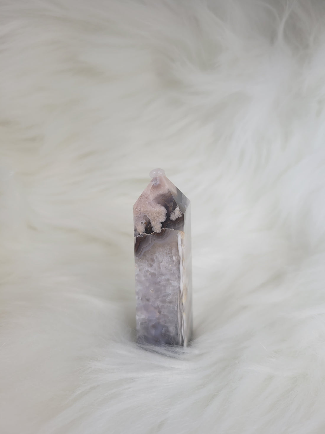 Flower Agate Tower - Black