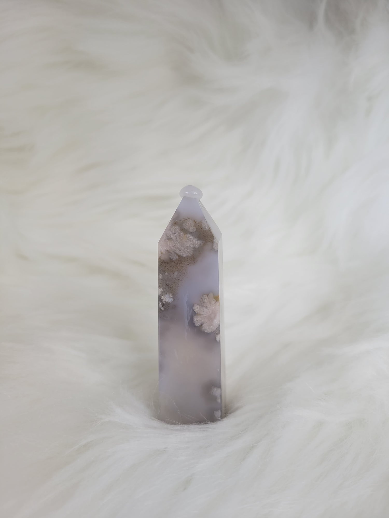 Flower Agate Tower - Black