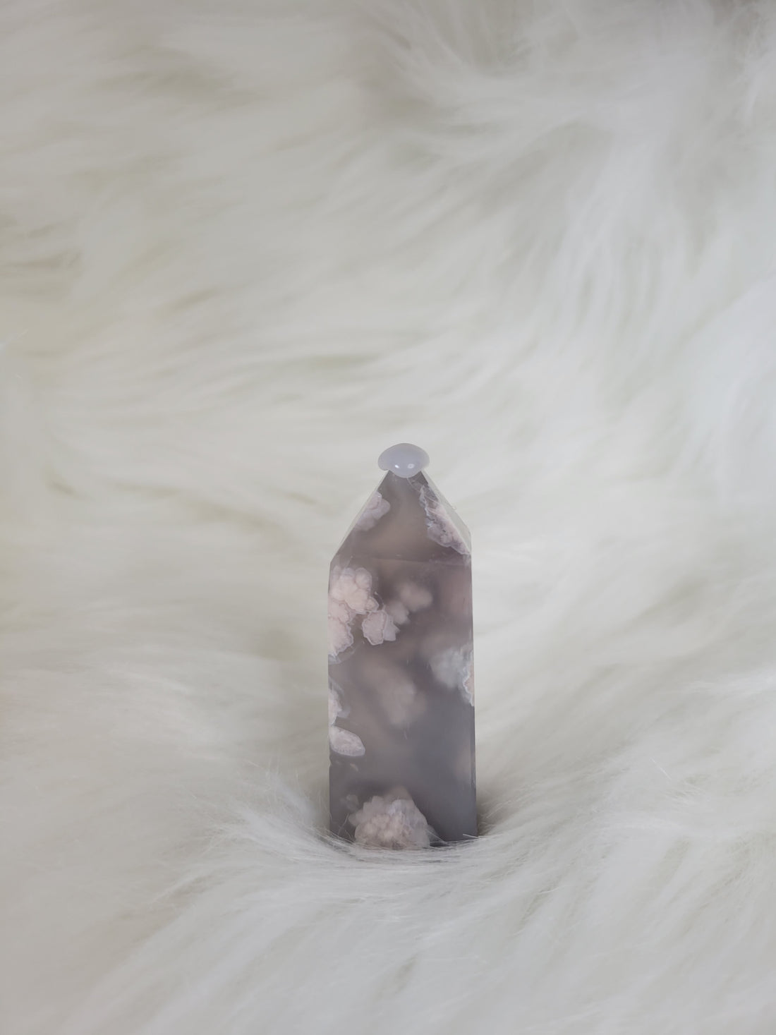 Flower Agate Tower - Black